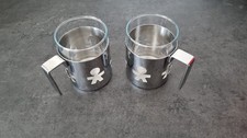 Alessi "GIROTONDO" Mug aus Edelstahl und hitzebeständigem Glas