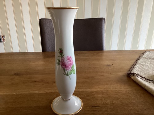Fürstenberg rote rose vase - fürstenberg, rose,