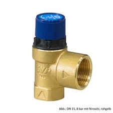 SYR Membran Sicherheitsventil 2115,DN15(1/2"),6bar,Nirositz,rohgelb,2115.15.200