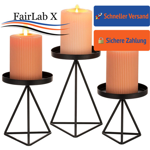 Kerzenständer 3er set metall - 3er,