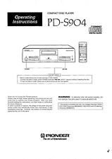 Bedienungsanleitung-Operating Instructions für Pioneer PD-S904 