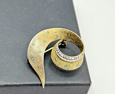 Vintage Brosche mit Türkis