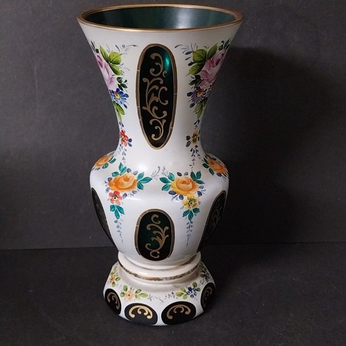 Vase böhmen überfang glas - böhmen,