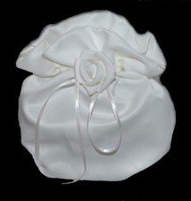 Ringkissen Beutel Rosen ivory zum Brautkleid Standesamtkleid Schleier Stola neu