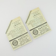 2 alte Eintrittskarten - Ausstellung Berlin 1936 - Deutschland - Am Kaiserdamm