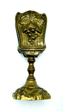 Antik Messing Streichholz Ständer Zündholzhalter Raucher Herrenzimmer Accessoire