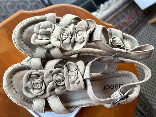 Gabor sandalette grau - grau, blumen
