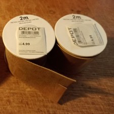 2 x Kunstlederband braun 2 m x 4,5 cm breit 2 Rollen