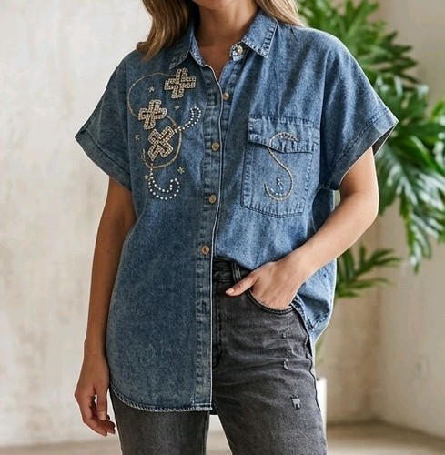 Ylana damen denim jeans - denim,