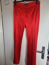 RICARDA M. SCHICKE ROTE GLANZ  HOSE