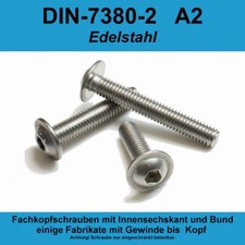 M6 ISO 7380-2 A2 V2A Edelstahl