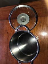 Kleiner Edelstahlkochtopf mit Glasdeckel Neuwertig