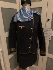stewardess Kostüm Gr L Blau