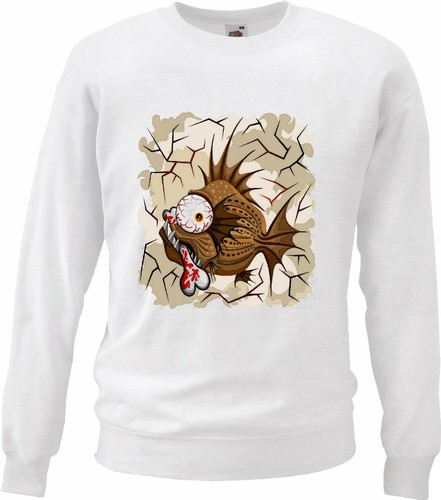 Sweatshirt piranha mit - sweatshirt,