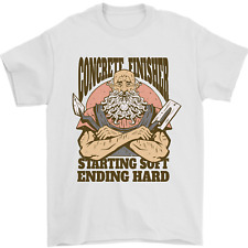 Lustiges Betonfinisher Bauarbeiter Bau Herren T-Shirt 100% Baumwolle