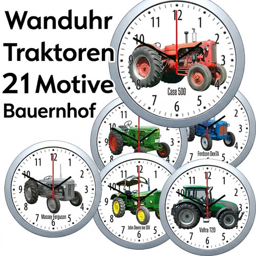Wanduhr mit traktor - mit,