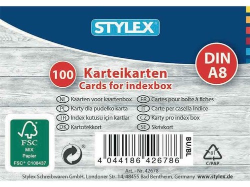 Karteikarten din liniert - karteikarten,