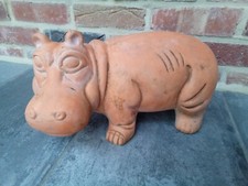 Garten-/Tonfigur Nilpferd/Hippopotamus 36 cm lang 18 cm Hoch