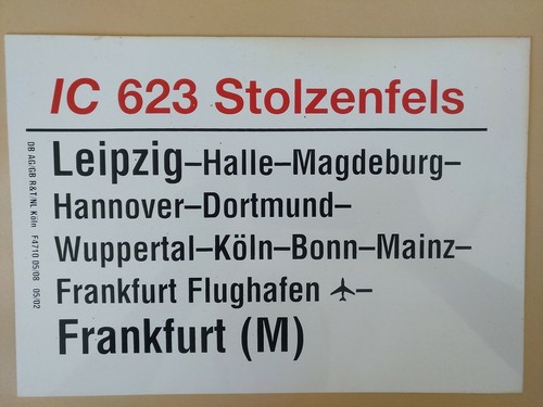 Zuglaufschild 21cm ic - 30*21cm,