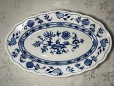 Original Teichert Zwiebelmuster Schale, 27cm x 17.5cm 1889-1900