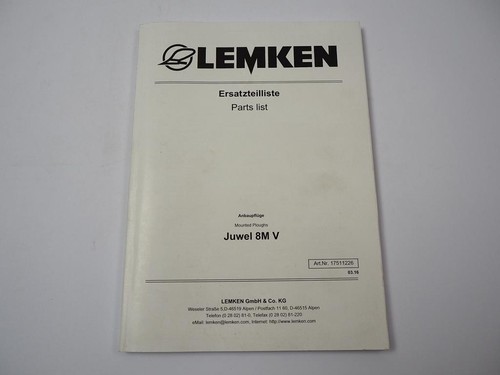 Lemken juwel anbaupflug - juwel, 8m