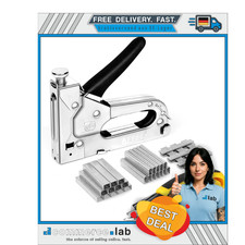 Handtacker Set | 3-in-1 Tacker für Holz, Stoff, Möbel | 2100 Klammern