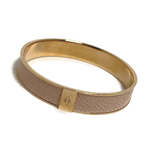 Hermes leder vergoldet armreif - hermes,