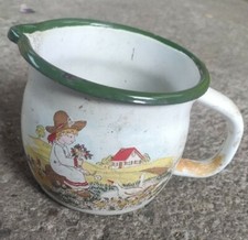 Email Milchtopf Kanne Topf Pflanztopf Garten DEKO Emaillie