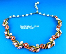 COLLIER , gemarkt FLORENZA© , "SPRINGTIME" USA, 1956