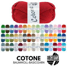 Lana Grossa COTONE 50 g Baumwolle Garn Stricken Häkeln 80 Farben 125 m