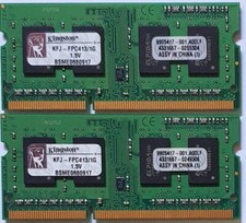 2x 1 GB DDR3 RAM PC3-8500S
