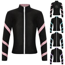 Mädchen Eiskunstlauf Eislaufbekleidung Eiskunstlauf Oberteil Trainingsjacke