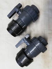 PVC-U  Kugelhahn  PE-Rohr Kugelhahn DN 40   PE-50 auf  1 - 1/2 Zoll IG   2 Stück