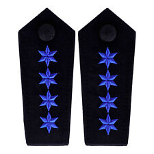 Schulterklappen 4 Sterne blau