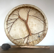 B-Ware Terre Schamanentrommel  Ziege Baum 50cm Baumgriff Holzgriff