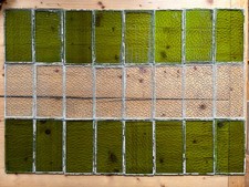 1 v 24 Antik Glas Scheiben grün Kathedralglas Ornament Glasscheibe Wintergarten