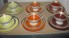 6 Sammeltassen  Goldrand  DDR