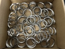 56 Vorhangringe Gardinenringe Edelstahl mit Gleiteinlage