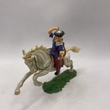 Elastolin Figur Hunne mit Bogen zu Pferd  - handbemalt – 7 cm - Reiter - Vintage