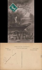 Ansichtskarte  Fischer / Angler - Boot  Fotokunst 1915