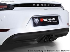 Remus Komplettanlage ab Kat Porsche 718 Cayman und S Typ 982 2x102mm Carbon