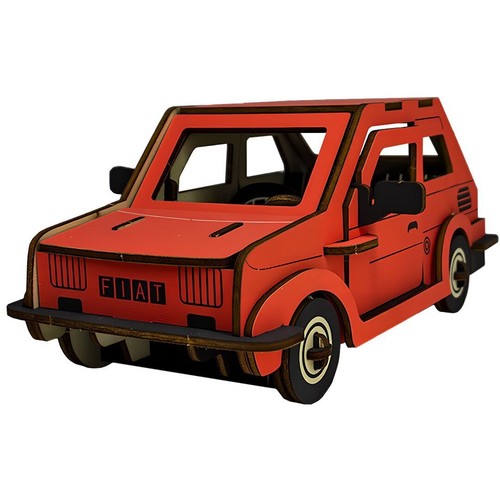 Fiat 126p 3d holzbausatz - 3d,