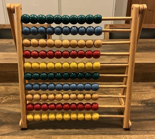Rechenschieber abakus aus holz - rechenschieber,