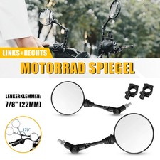 1 Paar 360° Motorrad Spiegel Rückspiegel E-geprüft M10 Universal Motorradspiegel