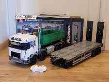 Reobrix 22021 Pritschen LKW mit Kran Ferngesteuert Klemmbausteine