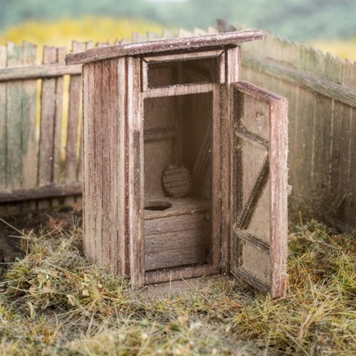 Holztoilette plumpsklo - holztoilette,, 1:87