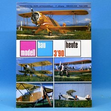 Modellbau heute 3 1990 GST DDR Flugmodell Schiffsmodell Bauplan Segelflugmodell
