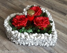 Herz rosen grablaterne - rosen,