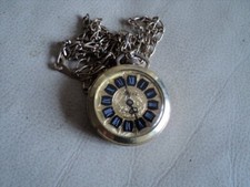 Vintage Damenuhr Ferex Kette/Halskette zum Aufziehen Swiss Made funktioniert