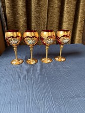 4 Wein Gläser von Murano in